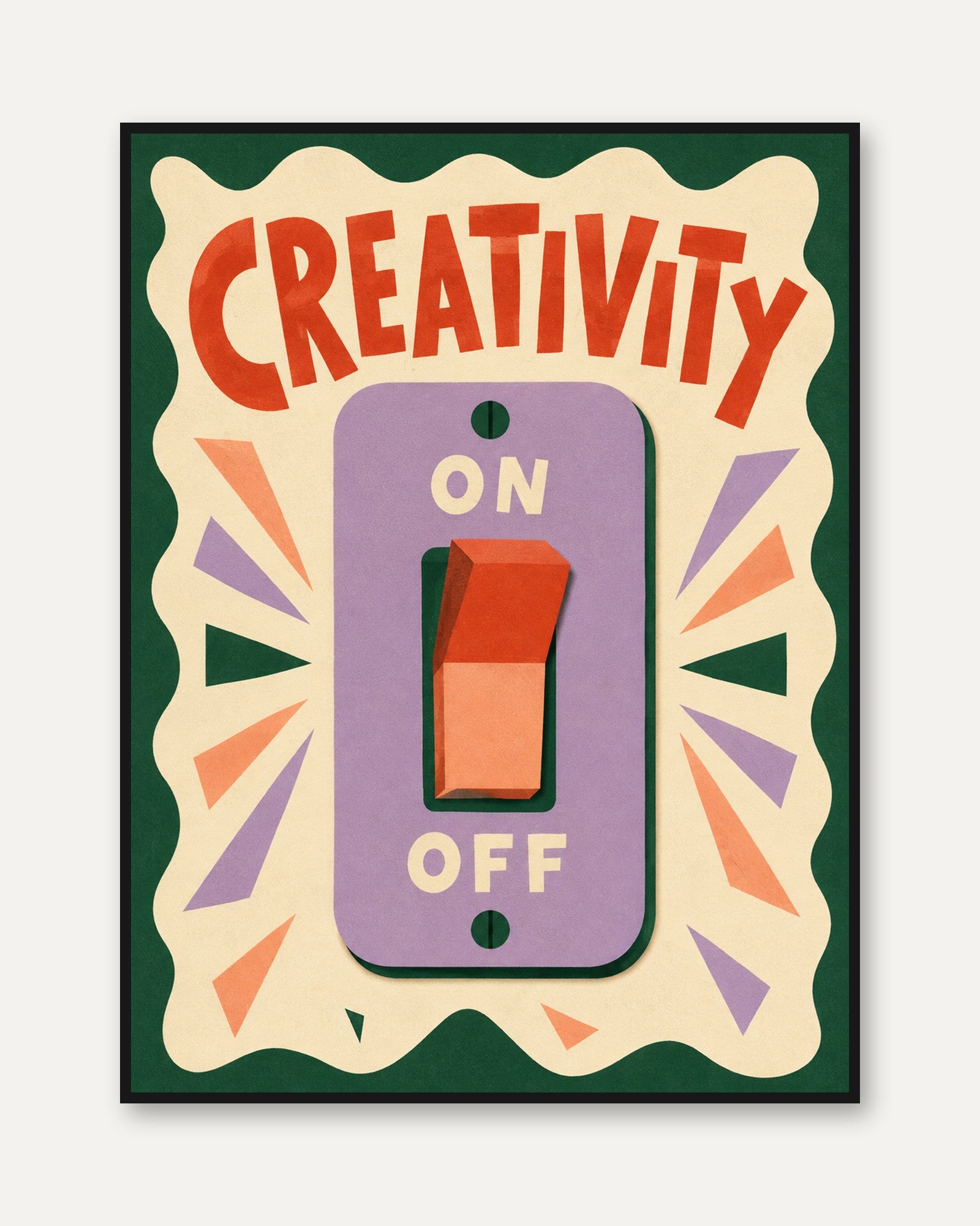 Creativity Wall Art – Motivational Print - framed