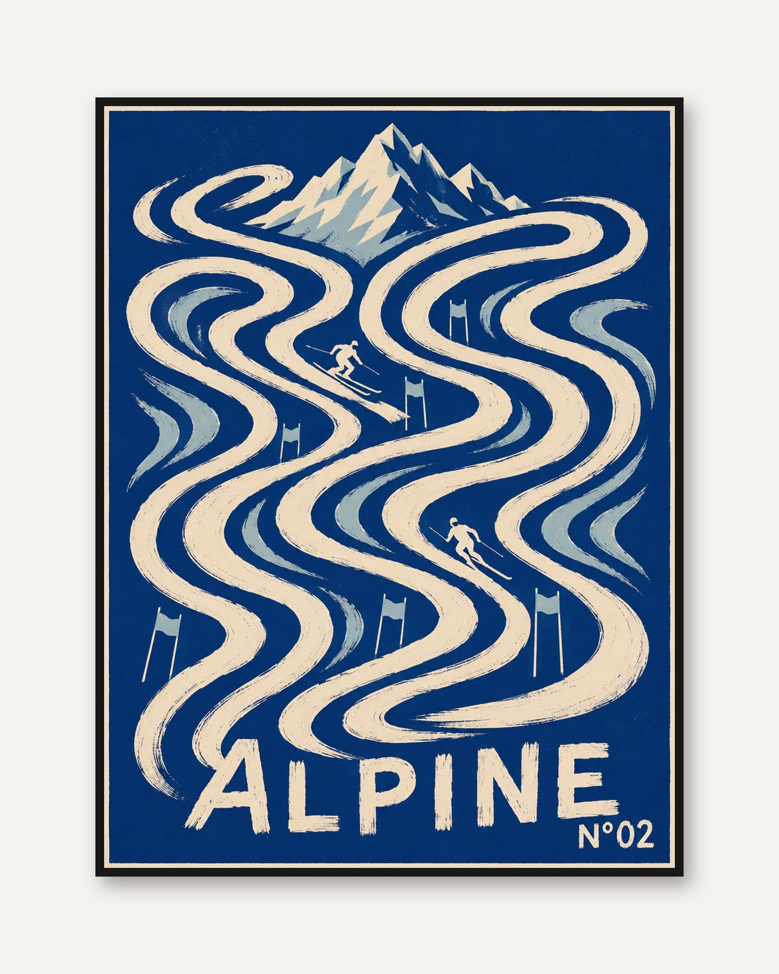 Ski Poster – Vintage Alpine Wall Art - framed