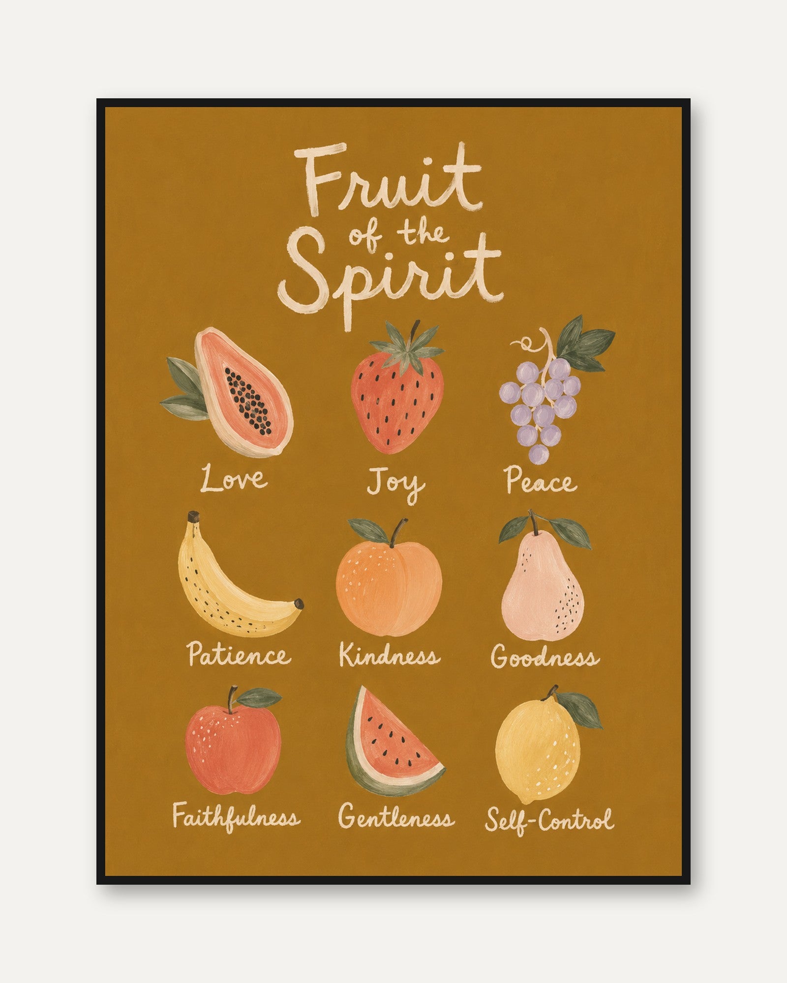 Fruit of the Spirit Print - framed