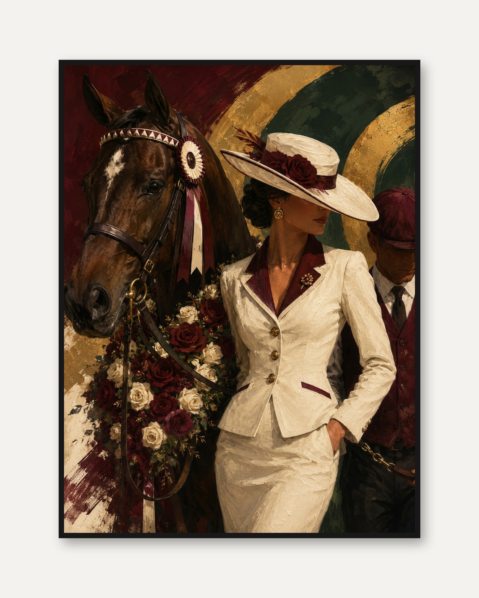 Equestrian Fashion Print – Woman & Horse - framed