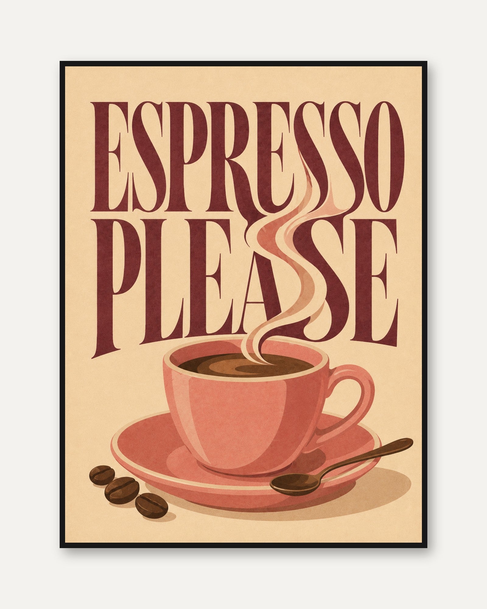 Vintage Espresso Coffee Print - framed