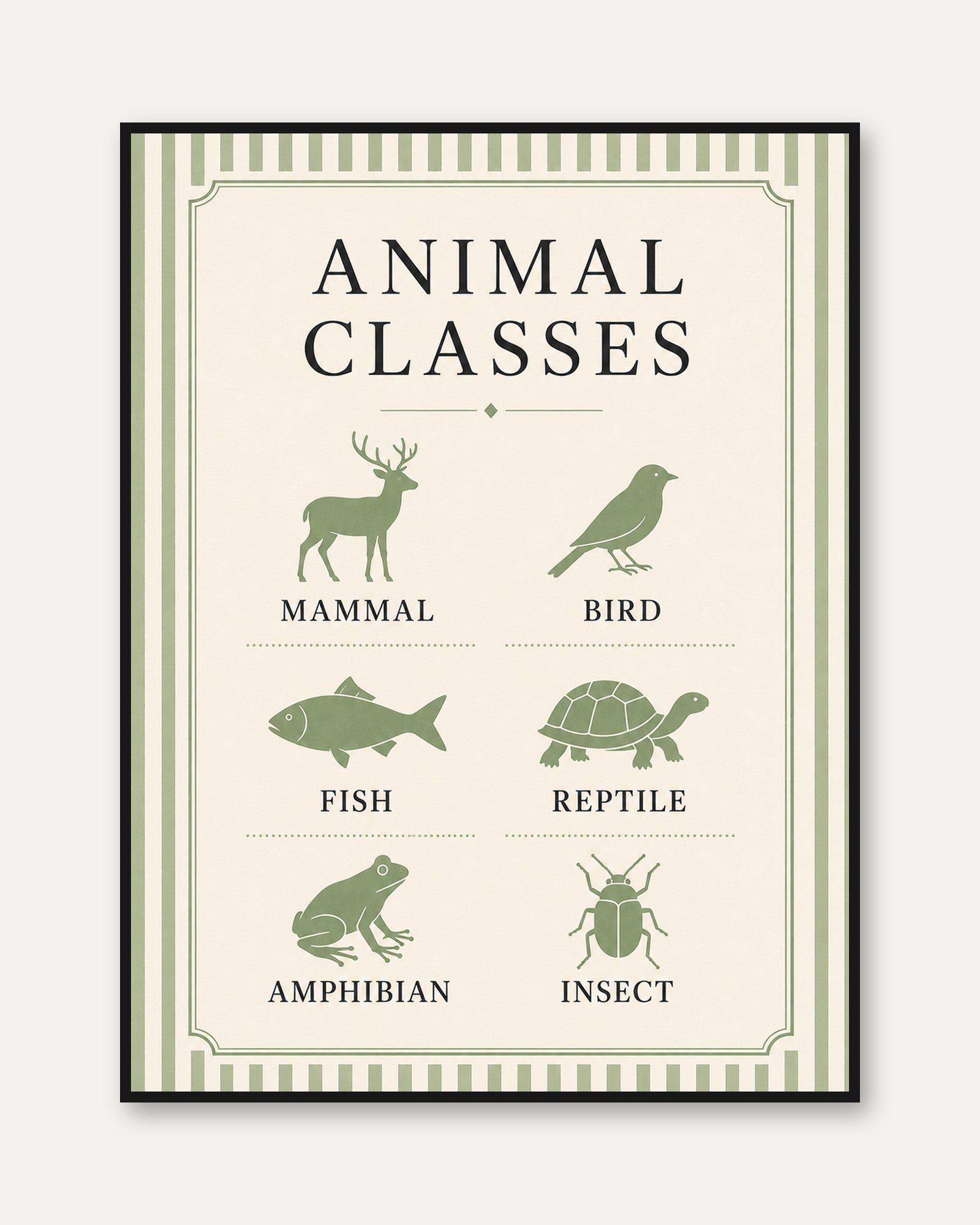 Animal Classification Poster - framed