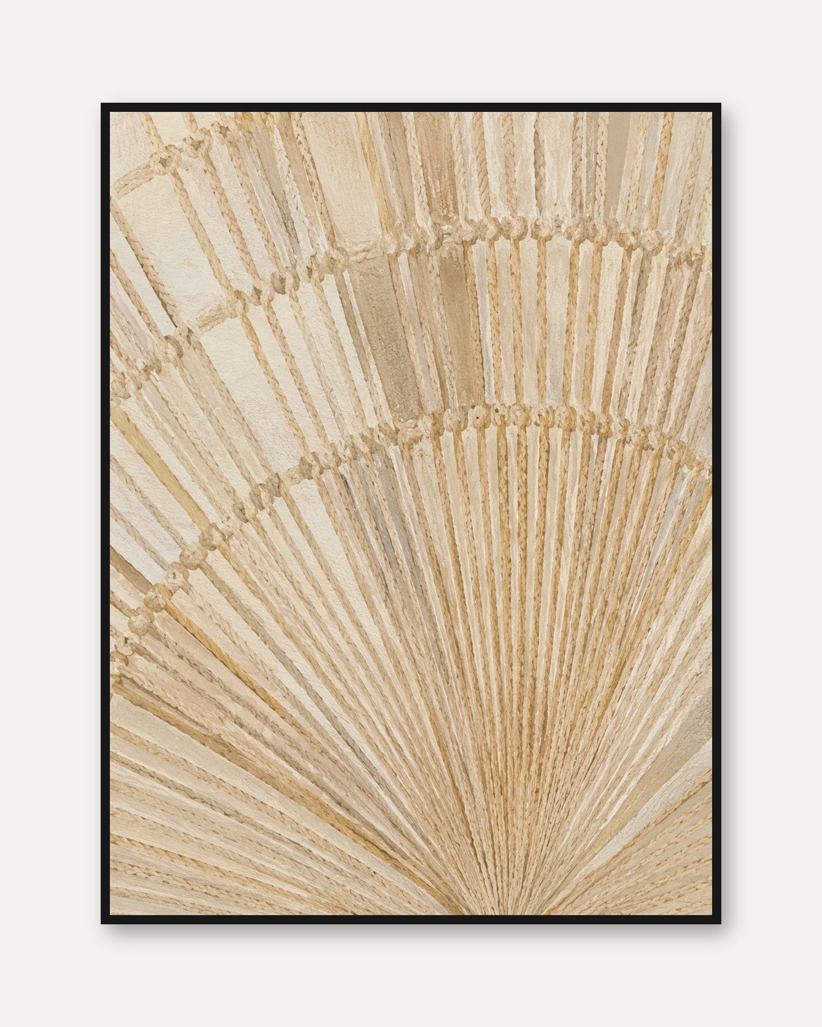 Dried Palm Leaf Wall Art - framed