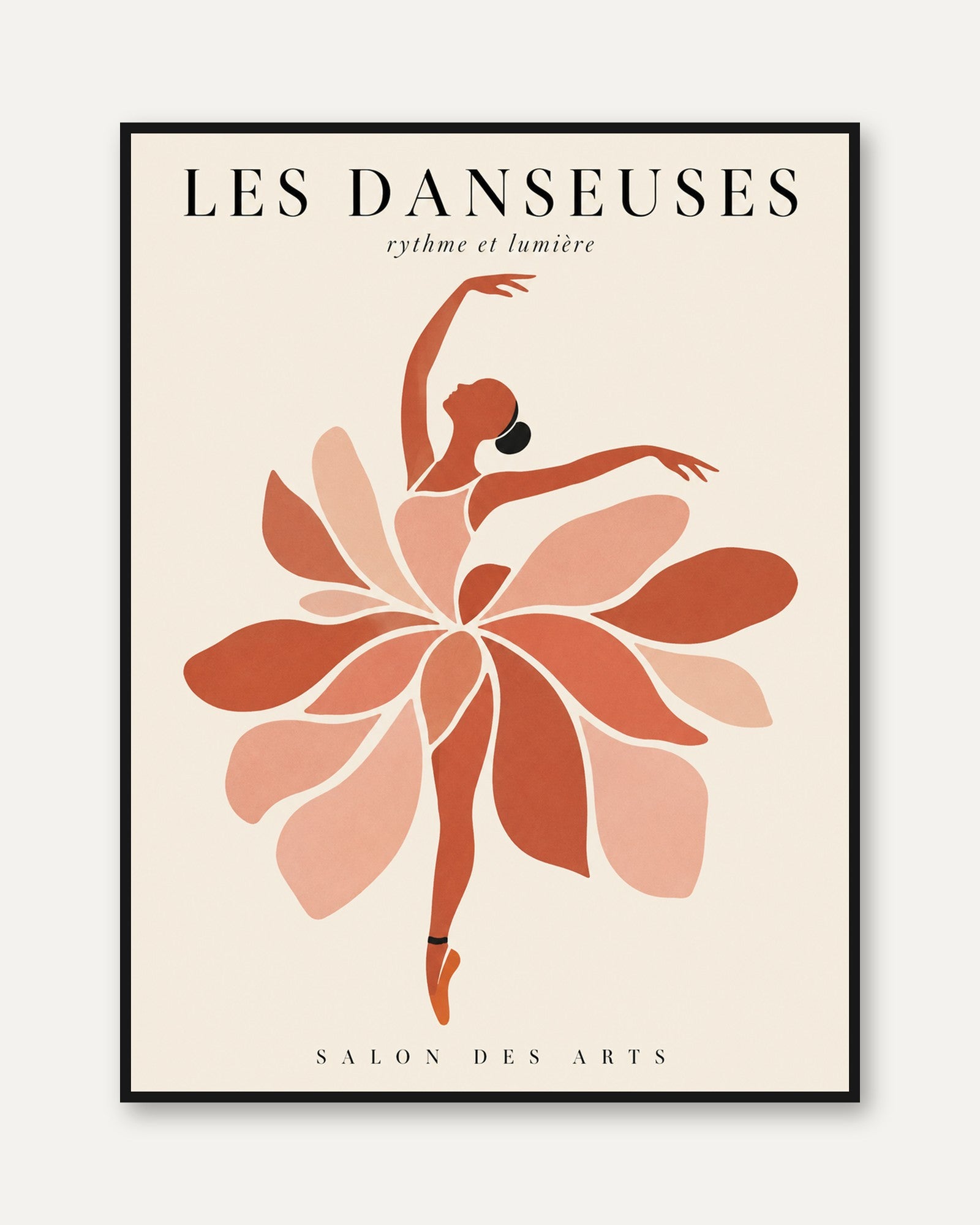 Ballet Dancer Print – French Art Deco Poster - framed