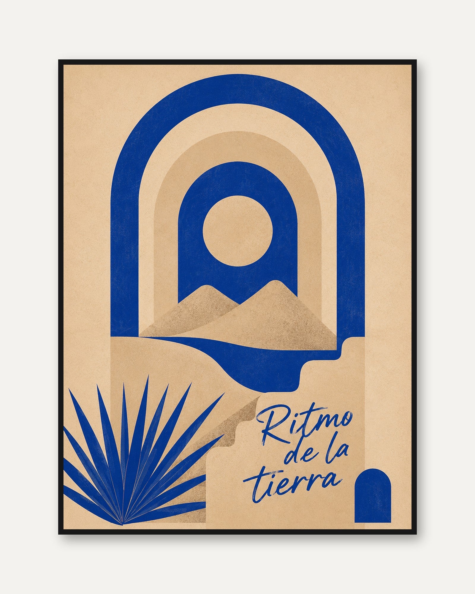 Spanish Travel Poster – Desert Landscape Wall Art - framed