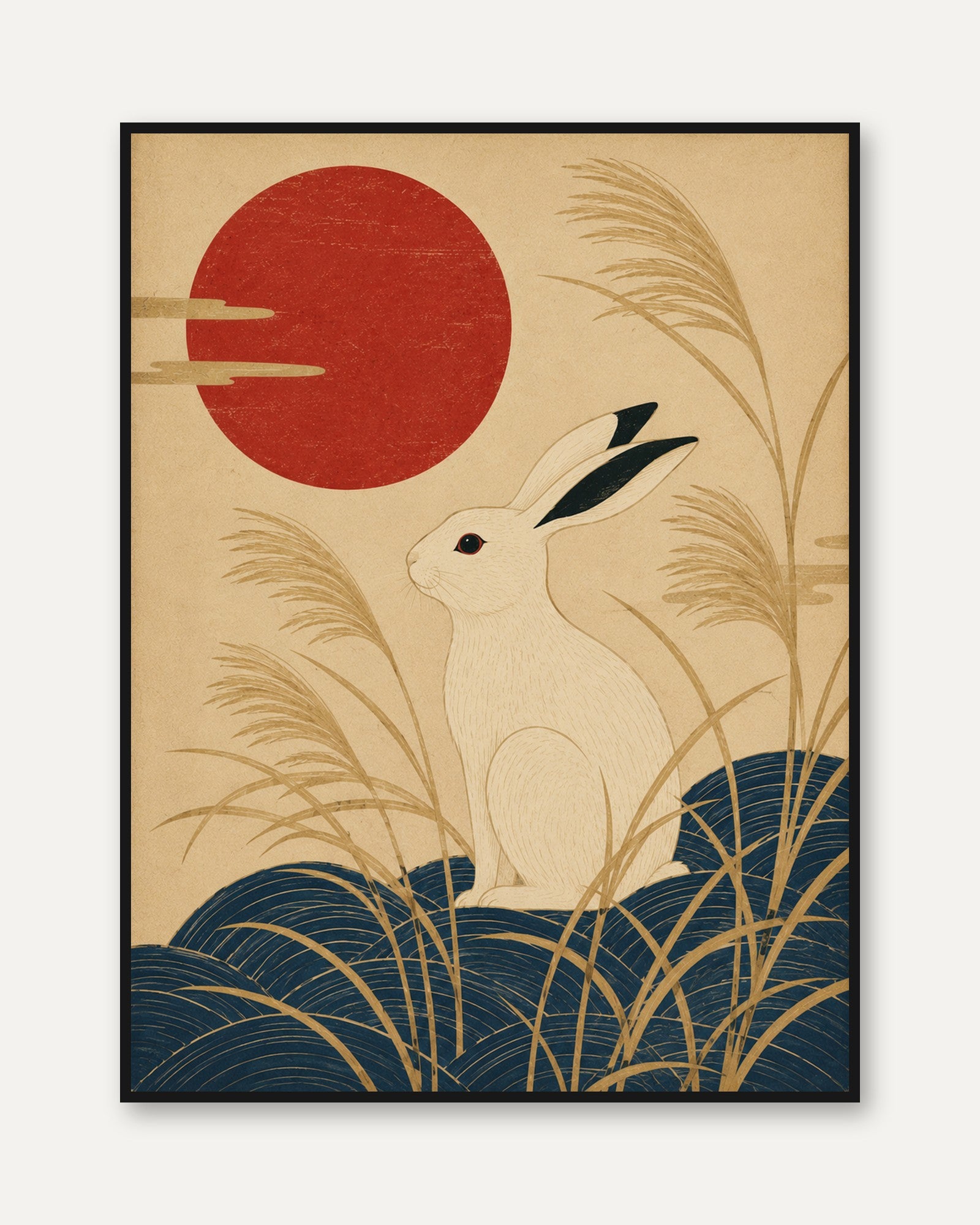 Moon Rabbit Art Print - framed