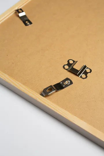 Hanging hardware fitted to the back of a frame